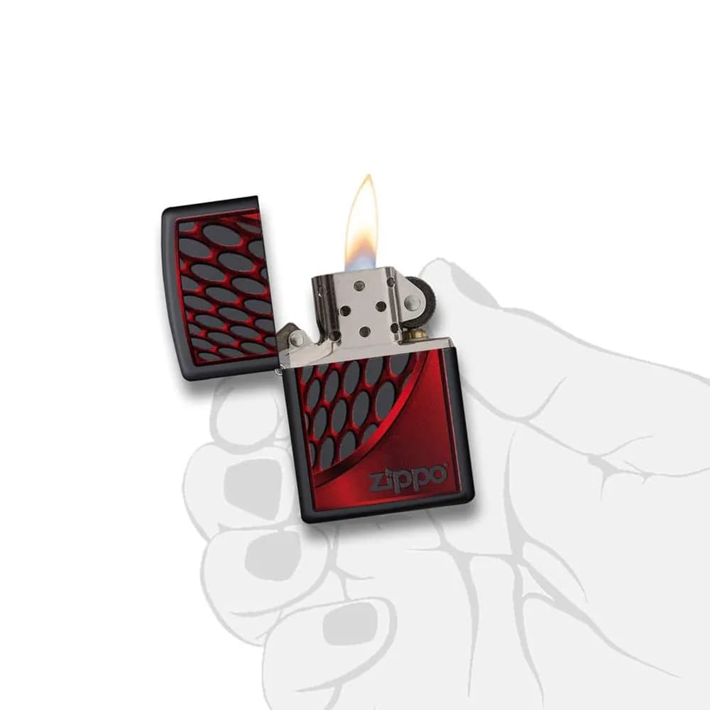 فندک زیپو مدل Red & Chrome کد 218 — تصویر ۴