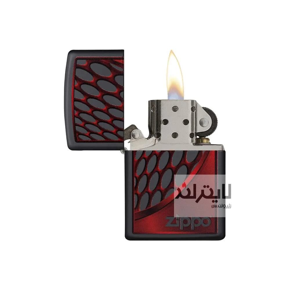 فندک زیپو مدل Red & Chrome کد 218 — تصویر ۳