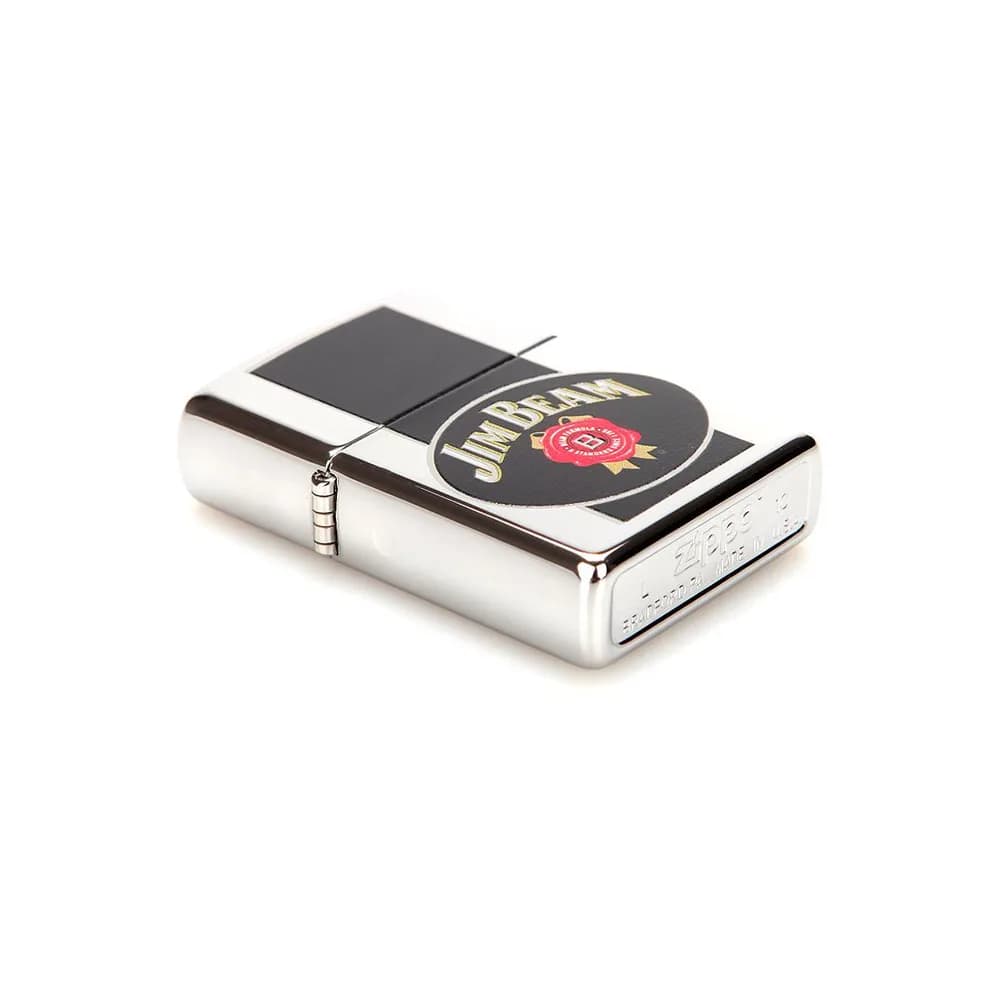 فندک زیپو مدل Jim Beam High Polish Chrome کد 28071 — تصویر ۴