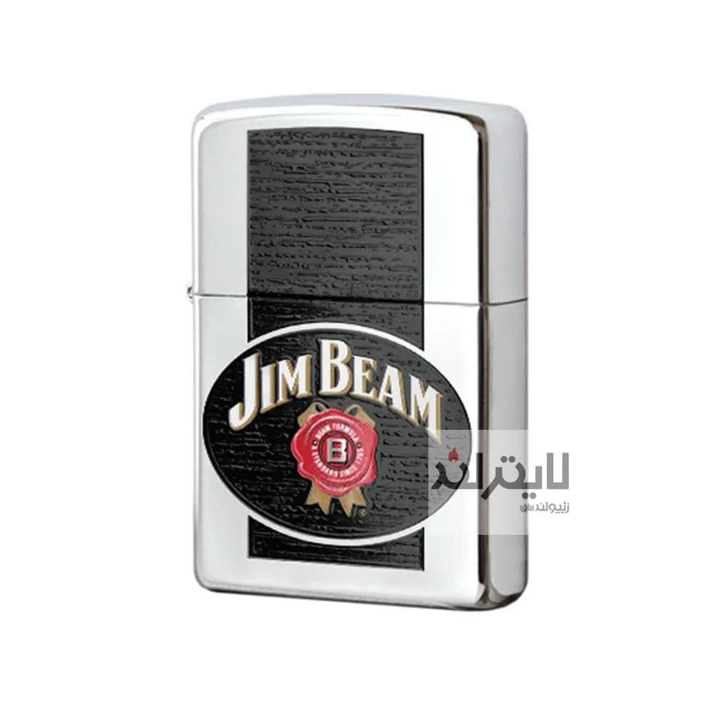 فندک زیپو مدل Jim Beam High Polish Chrome کد 28071 — تصویر ۲