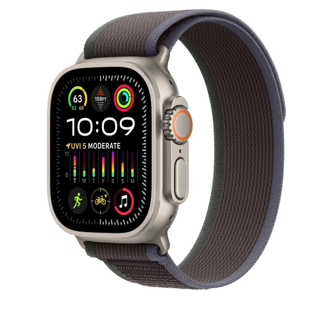 ساعت هوشمند اپل مدل الترا 1 سری 49 میلی متری بند تریل لوپ | apple watch ultra1 Trail loop band titanium case 49mm — تصویر ۲