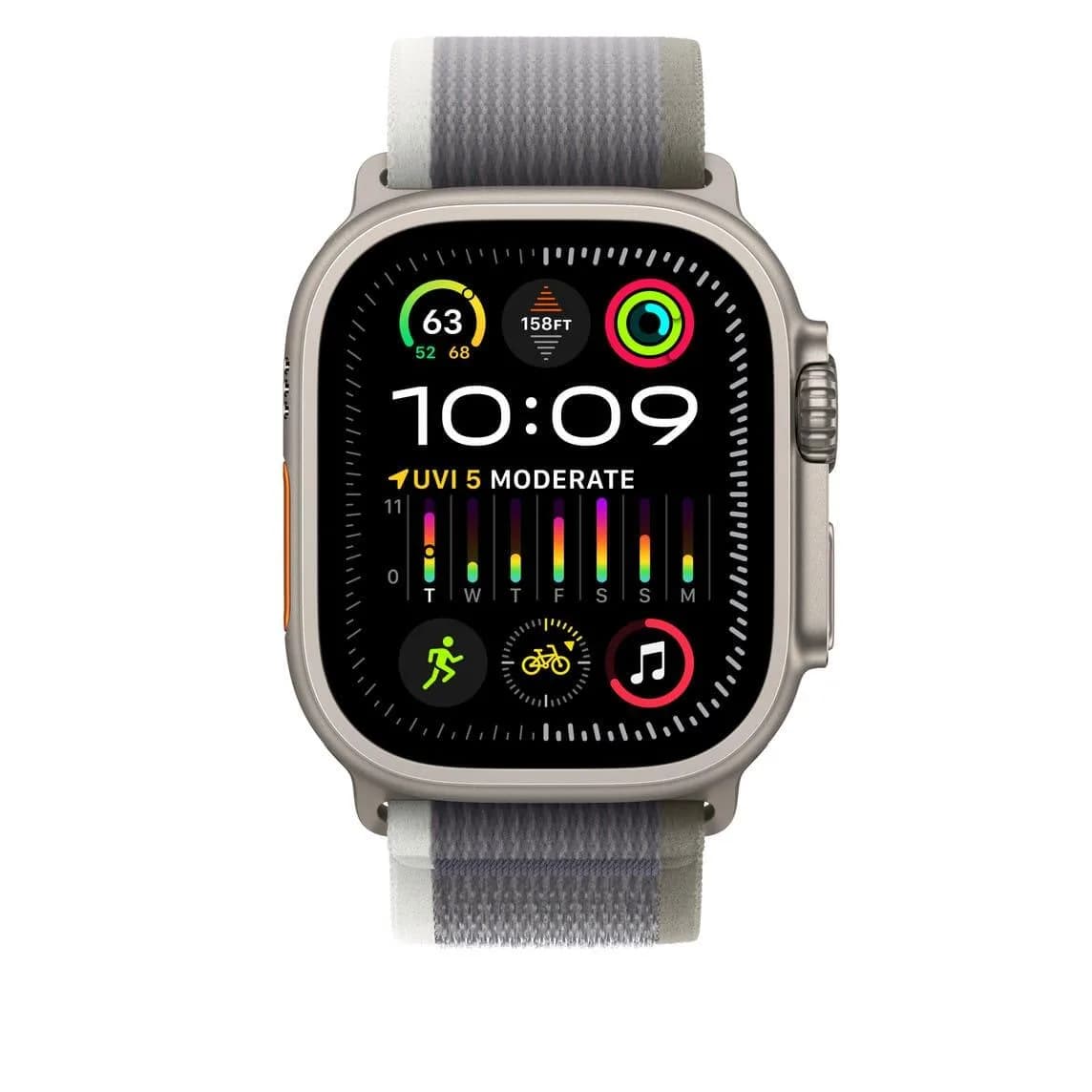 ساعت هوشمند اپل واچ مدل الترا 2 بند لوپ تریل 49 میلی متری تیتانیومی | apple watch ultra2 Trail loop band titanium case 49mm — تصویر ۴