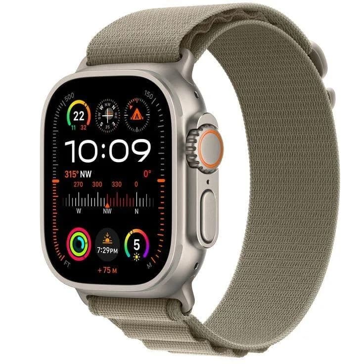 ساعت هوشمند اپل واچ مدل الترا 2 apple watch ultra2 alpine band 49mm titanium (olive)