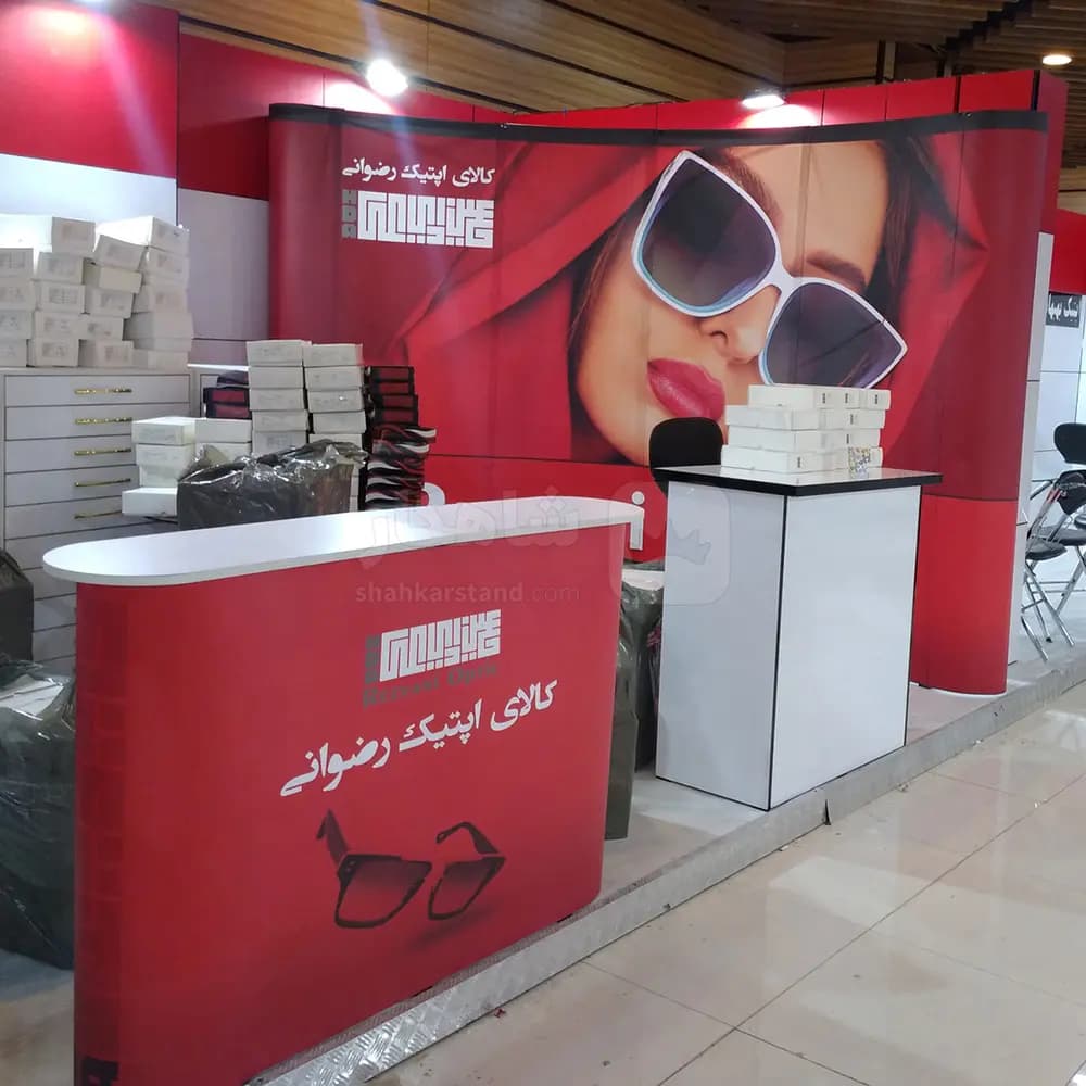 میز کانتر نمایشگاهی بزرگ (2 نفره) مدل بدون تاج سایز 90×140 — تصویر ۴