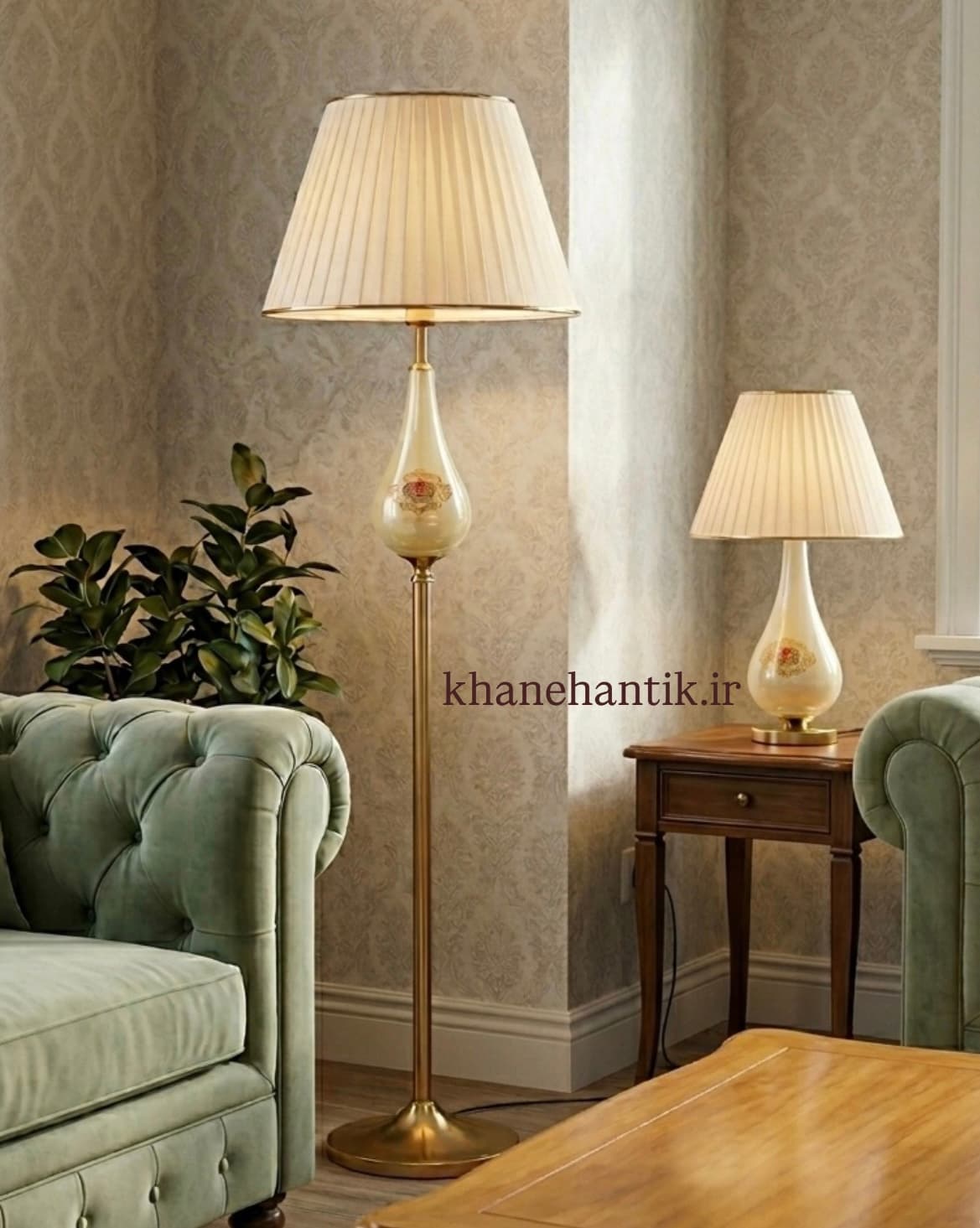 ست آباژور رومیزی و ایستاده مدل سلن