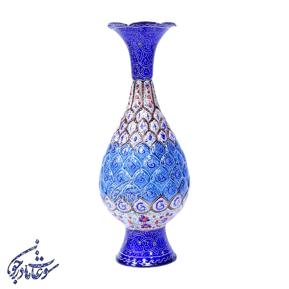 گلدان صراحی میناکاری — تصویر ۵