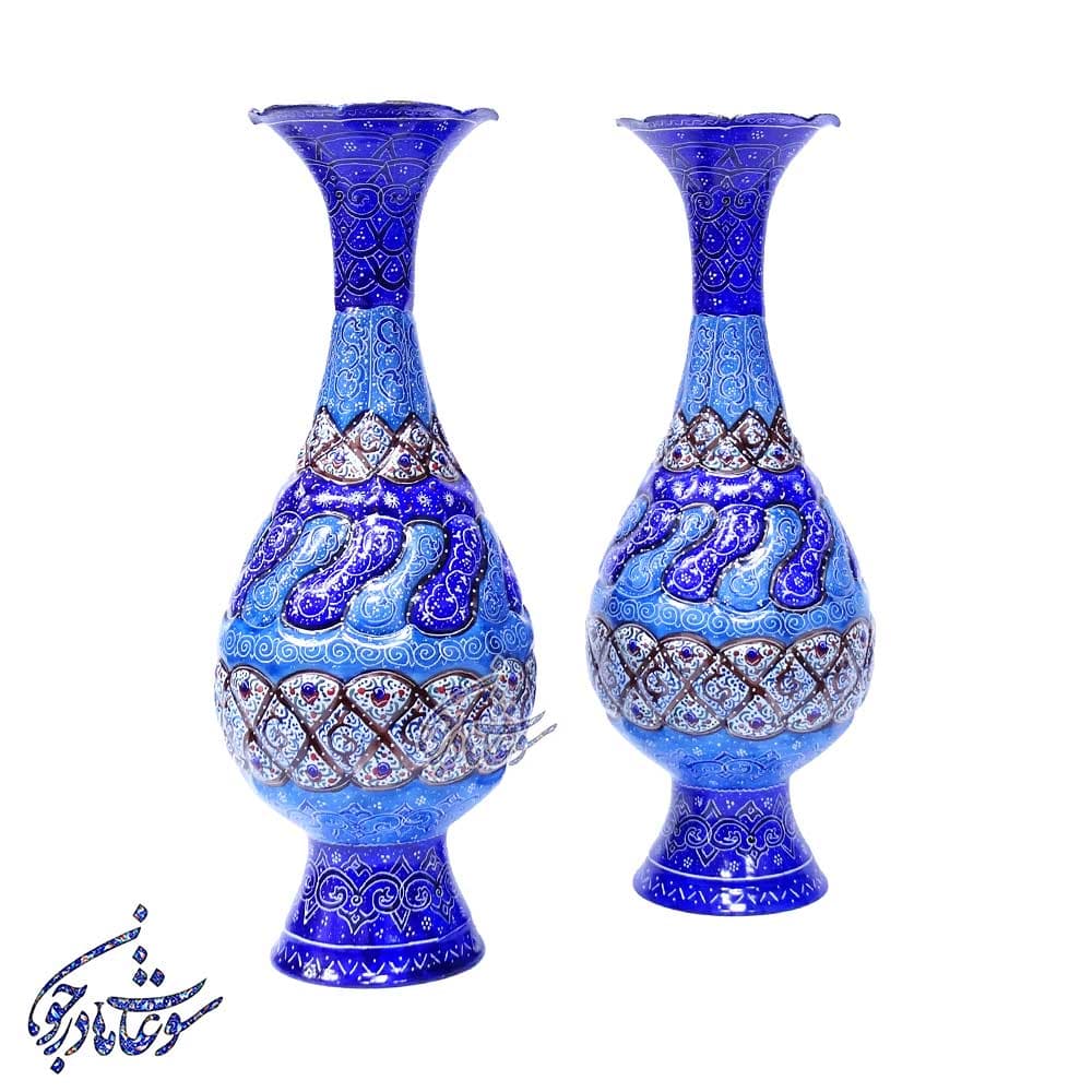 گلدان صراحی میناکاری — تصویر ۷