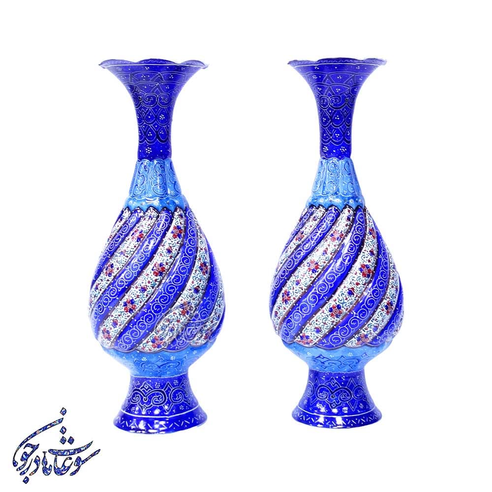 گلدان صراحی میناکاری — تصویر ۸