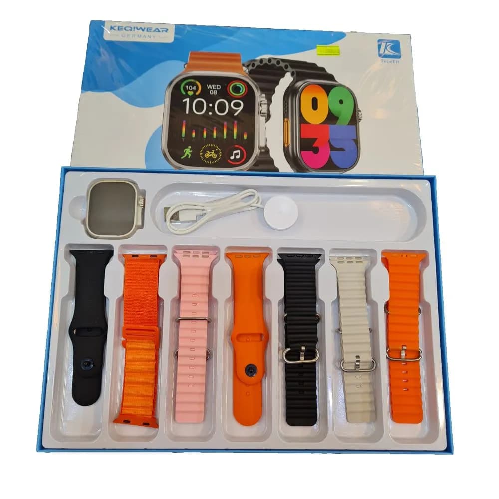ساعت هوشمند KeqiWear مدل KW8 Ultra 2 به همراه 7 بند متنوع — تصویر ۳