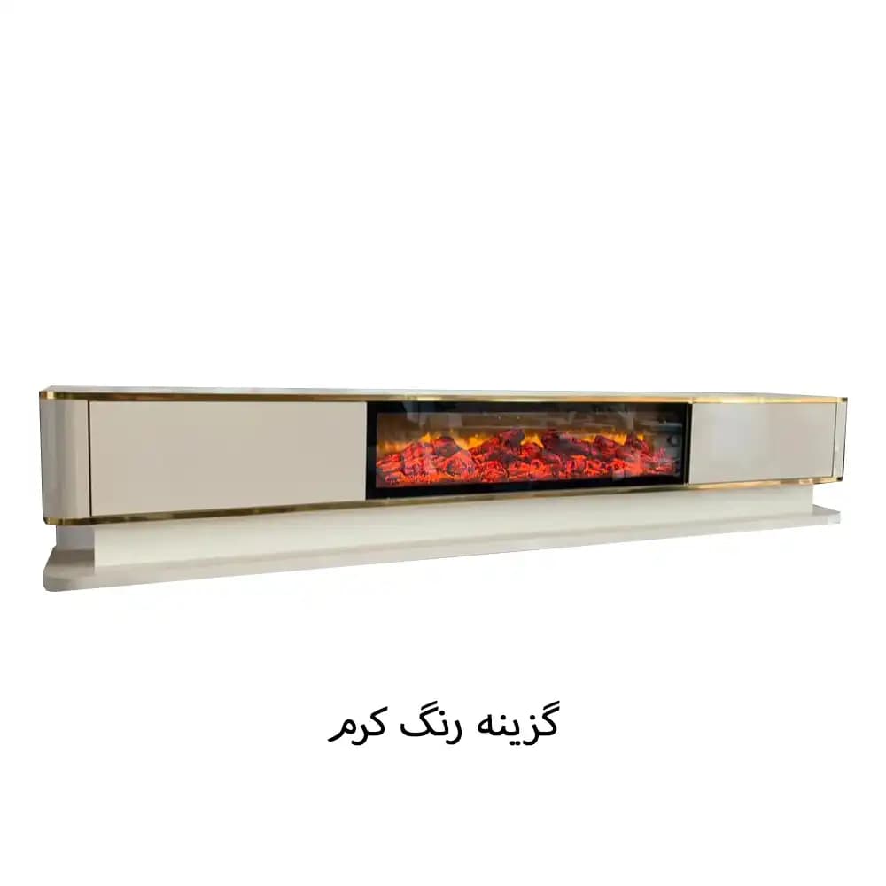 میز تلویزیون شومینه ایرانیان کد 142 هایگلاس — تصویر ۳