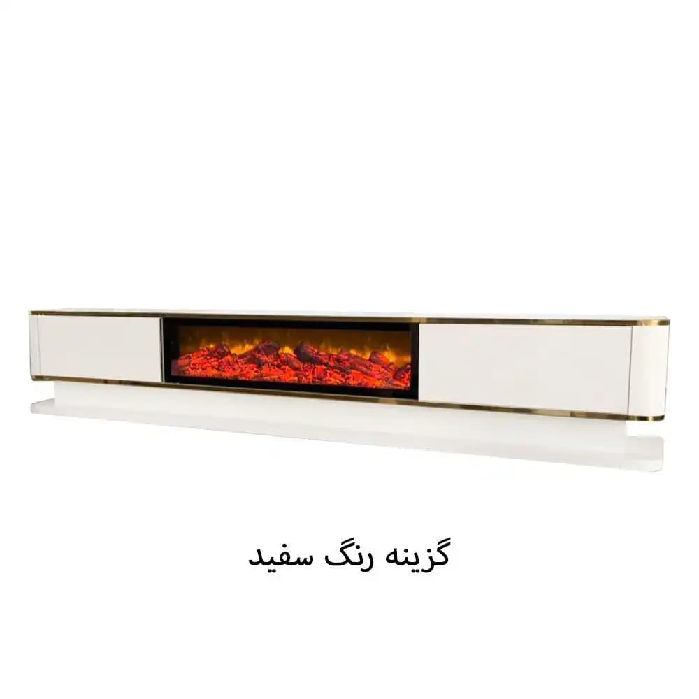 میز تلویزیون شومینه ایرانیان کد 142 هایگلاس — تصویر ۵