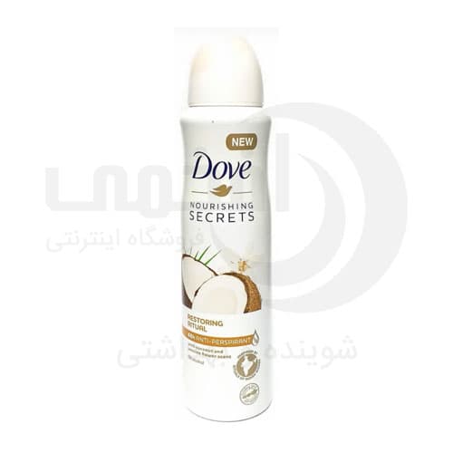 اسپری ضدتعریق داو Dove (انگلیسی) رایحه نارگیل حجم ۱۵۰ میل