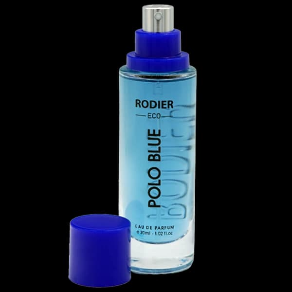 عطر جیبی مردانه رودیر اکو مدل پولو بلو POLO BLUE حجم 30 میلی لیتر — تصویر ۳