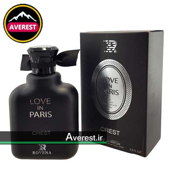 ادکلن کرست لاو این پاریس زنانه روونا Rovena Crest Love In paris رایحه کرید لاو این بلک کد 375 — تصویر ۲