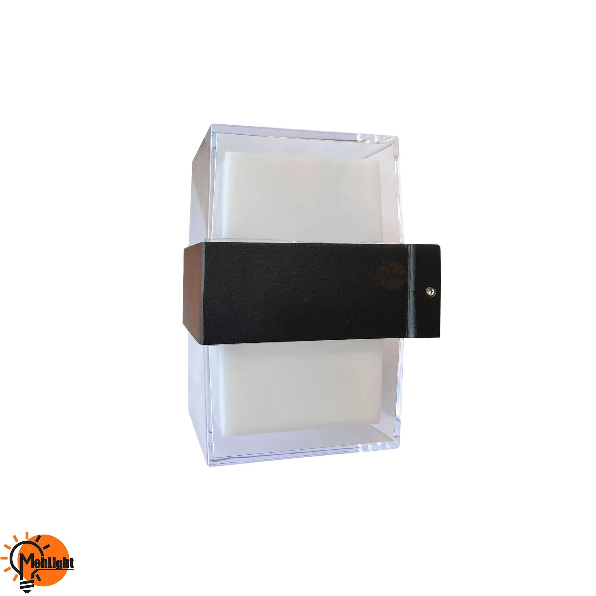چراغ دکوراتیو دو طرفه گلس مربع — تصویر ۴