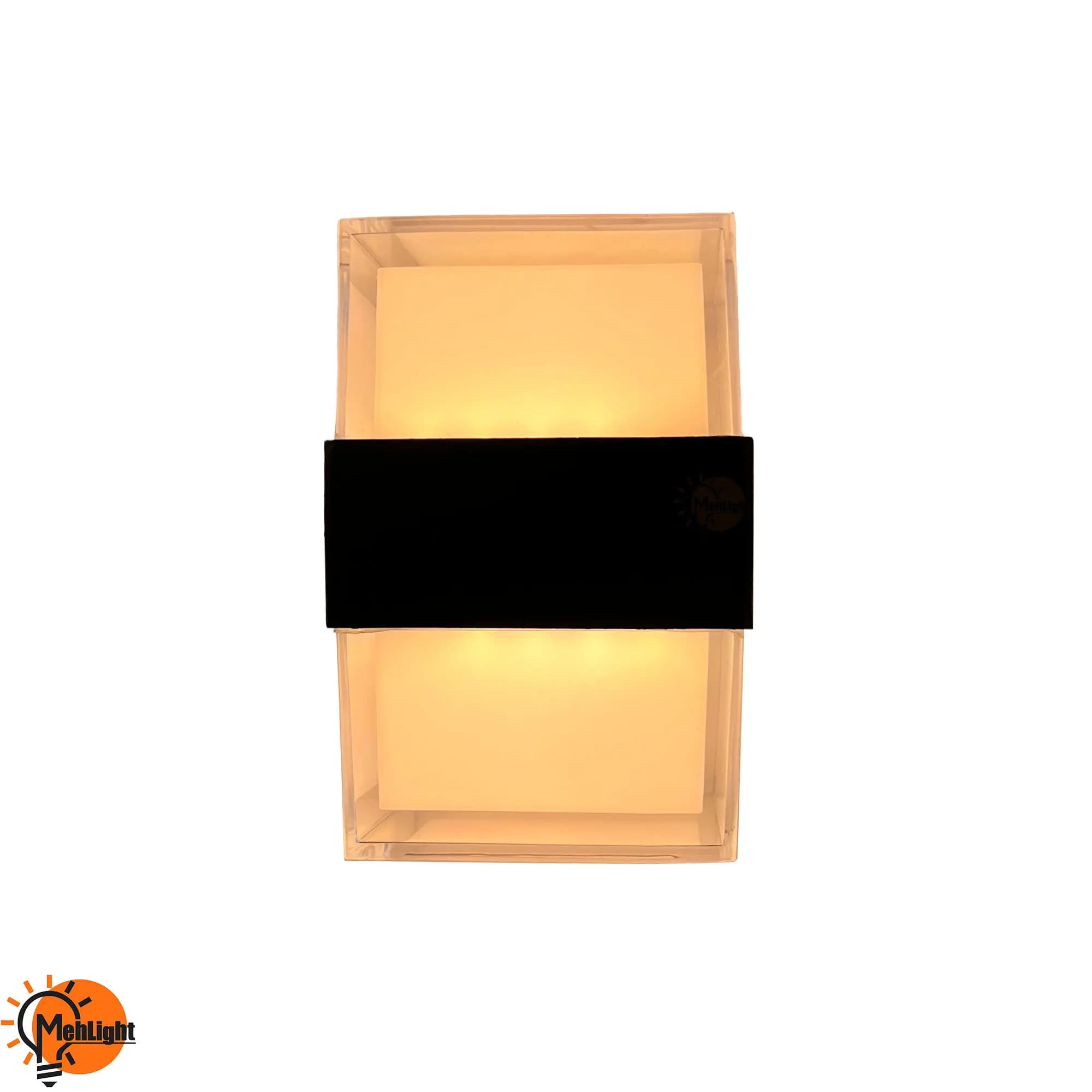 چراغ دکوراتیو دو طرفه گلس مربع — تصویر ۳