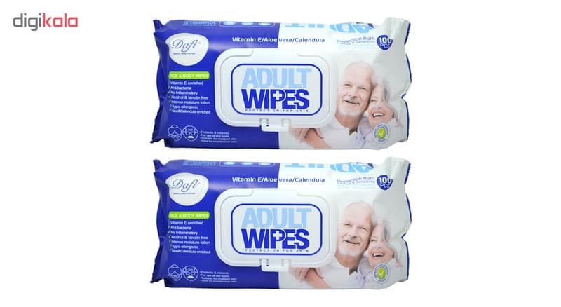 دستمال مرطوب دافی مدل Adult Wipes مجموعه 2 عددی — تصویر ۳