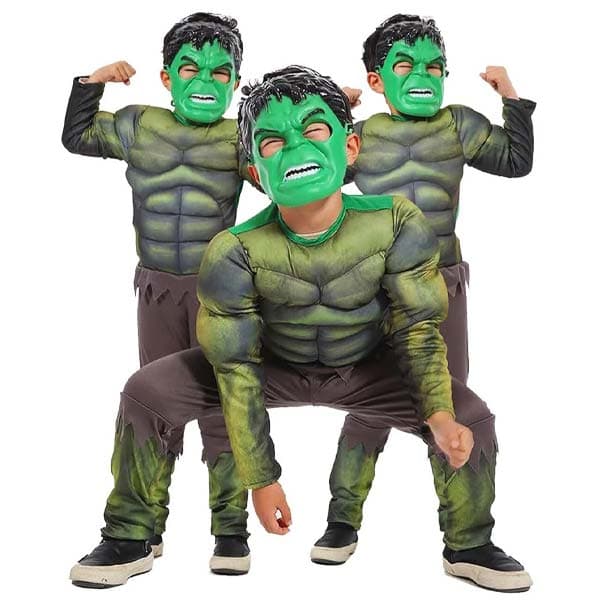 لباس شخصیت هالک عضلانی (Hulk) + ماسک