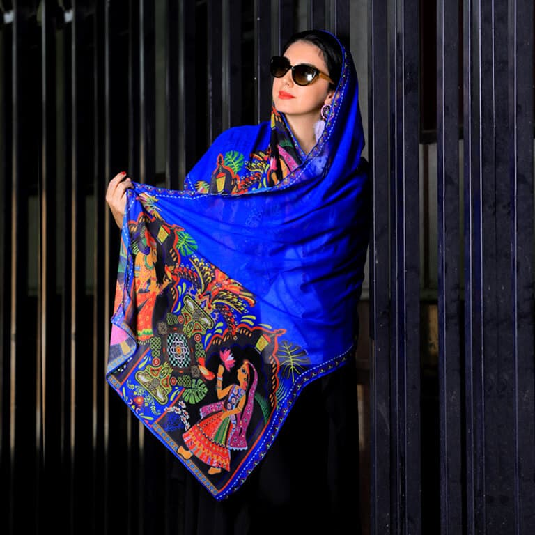 شال نخی طرح هندی کد 22