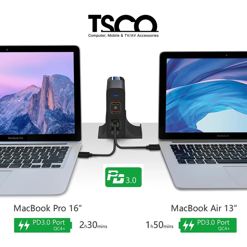 شارژر رومیزی تسکو 150 وات مدل TTC 69 با کابل شارژ (سه پورت) — تصویر ۶