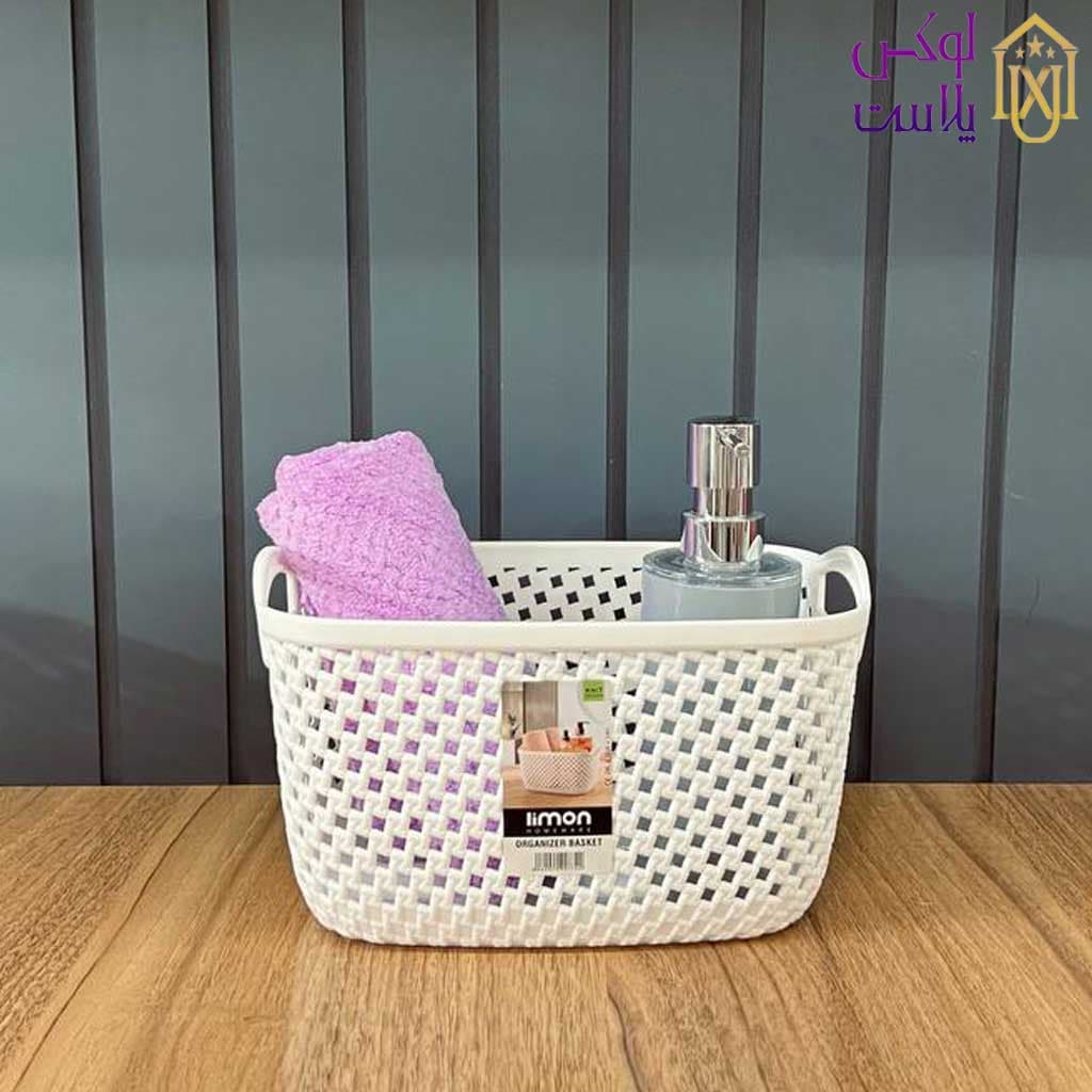 سبد مستطیل کوچک طرح بافت لیمون 2140 — تصویر ۵