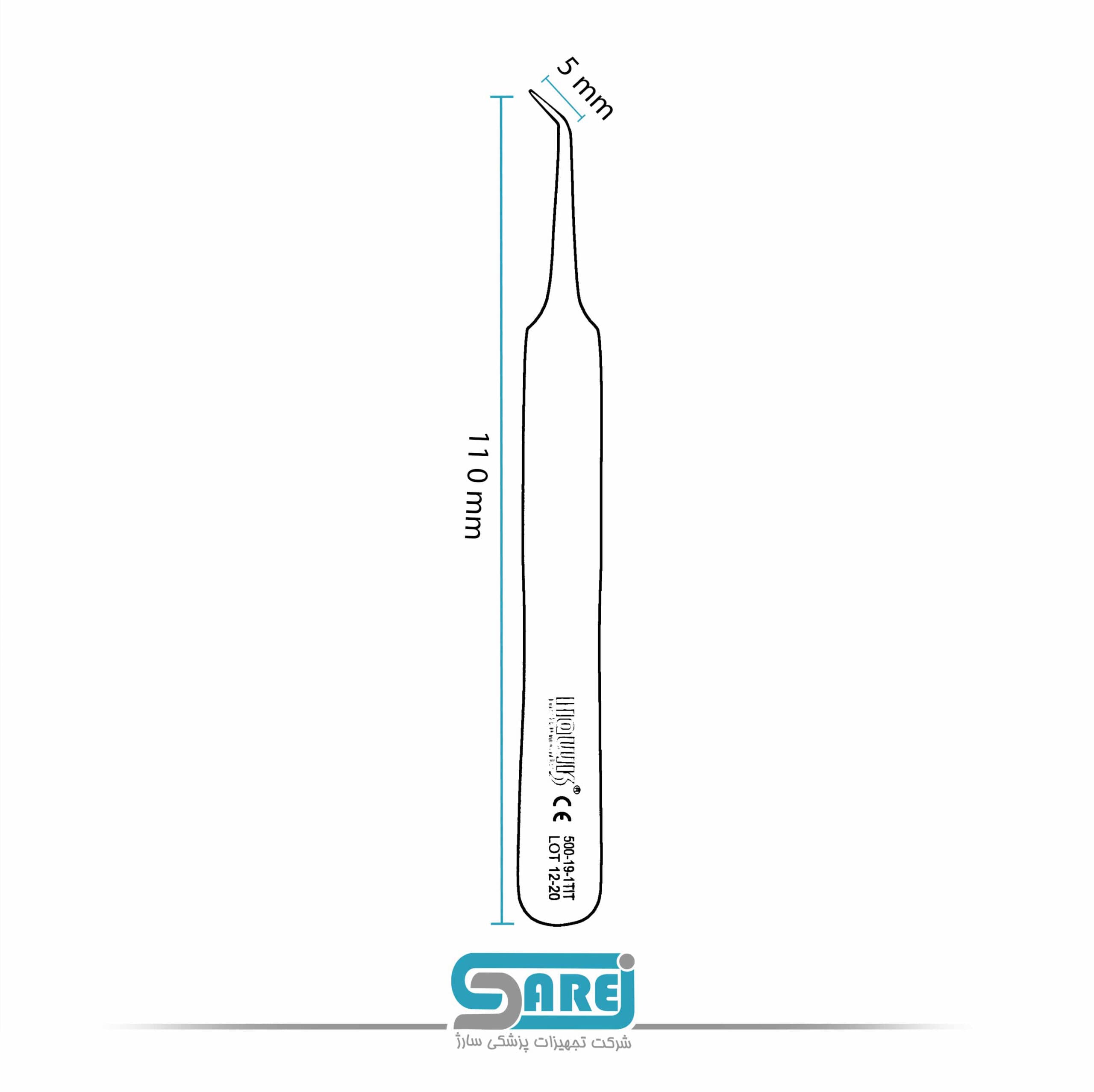 پنس تیتانیوم مکفرسون / سرکج/ کاشت برند هوک (کد محصول:TIT500-19-1) — تصویر ۷