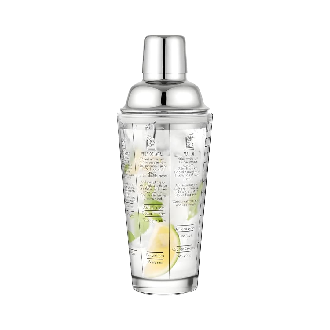 شیکر شیشه ای رسپی دار (450ml)