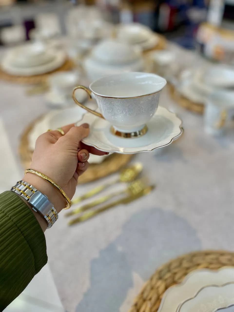 ست سرویس غذاخوری 6 نفره ترک مدل پینک مور KITART 1041 — تصویر ۶
