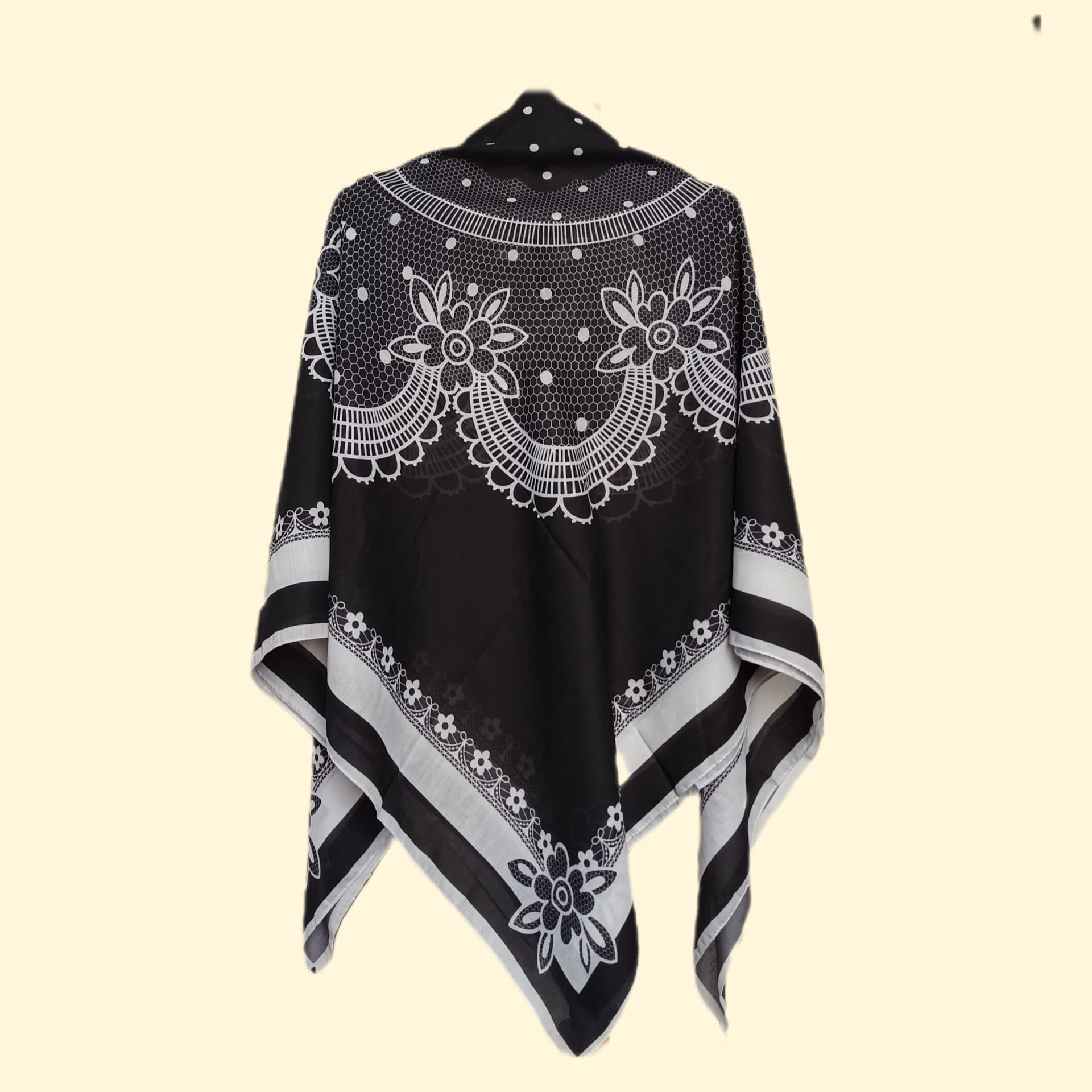 روسری نخی دانتل مشکی