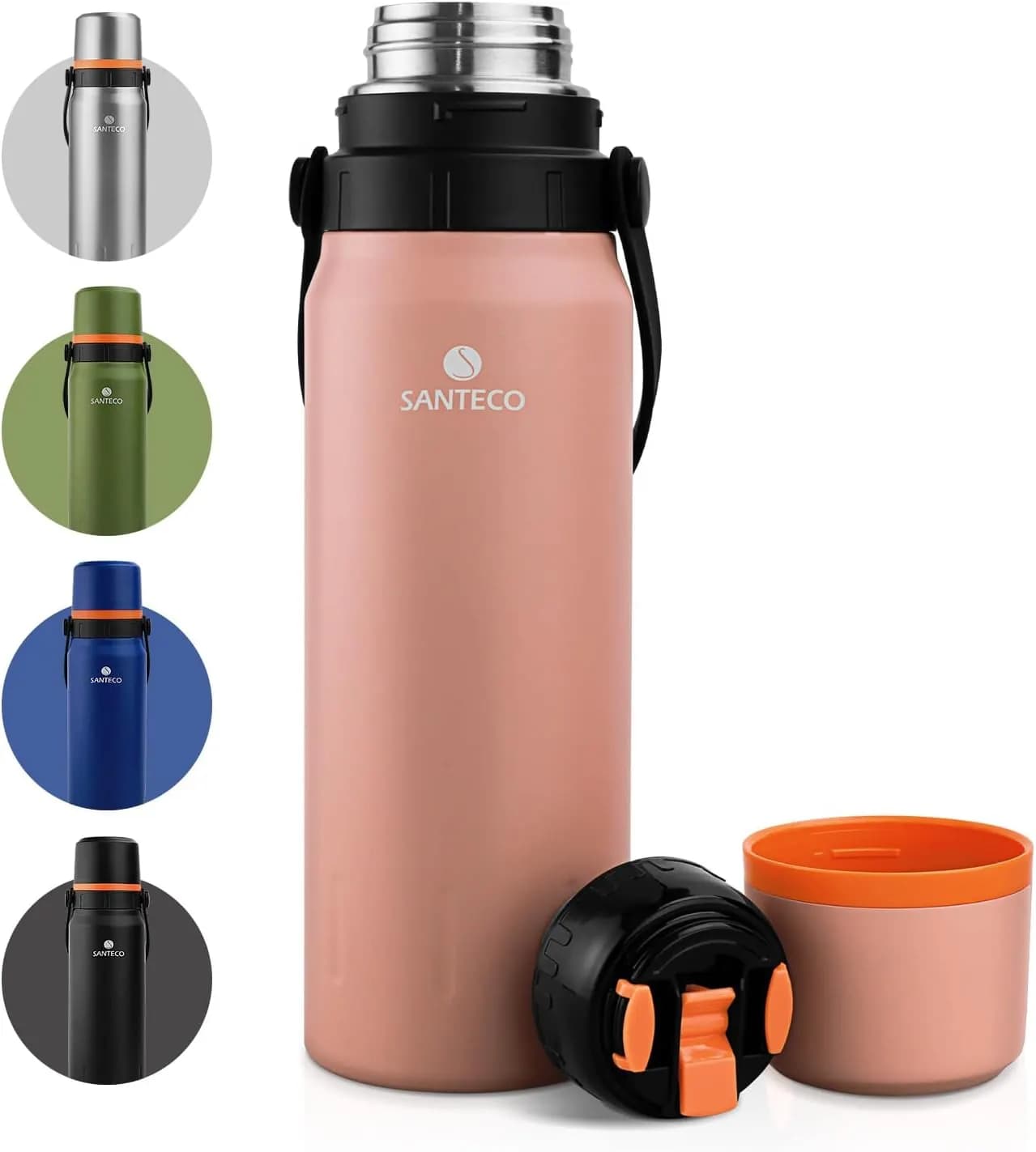 فلاسک سانتکو مدل Santeco Geilo ، حفظ دما تا 24 ساعت، 1.2 لیتر، ضد نشت و فاقد BPA