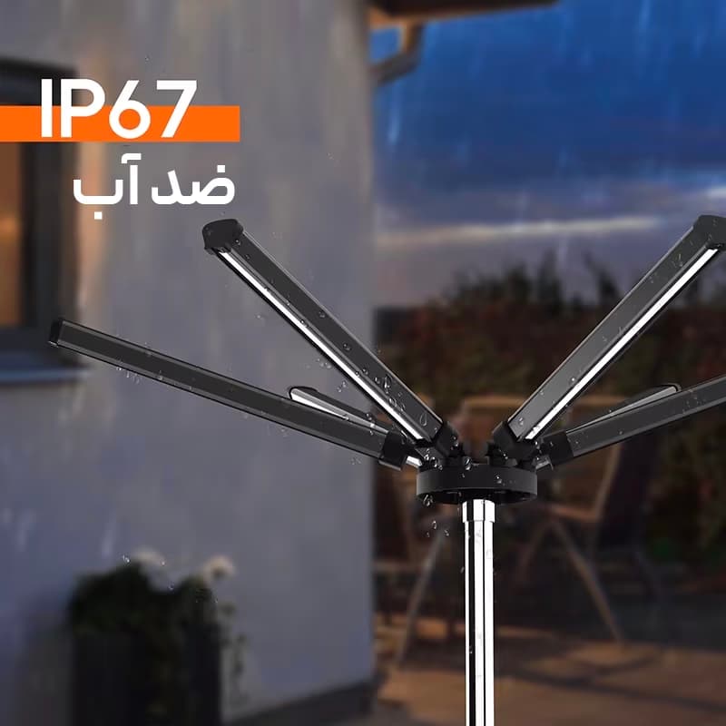 چراغ کمپینگ شش پر کانپکس مدل FR-26 COB RF – ضدآب با حالات مختلف نوری مناسب کمپینگ — تصویر ۶