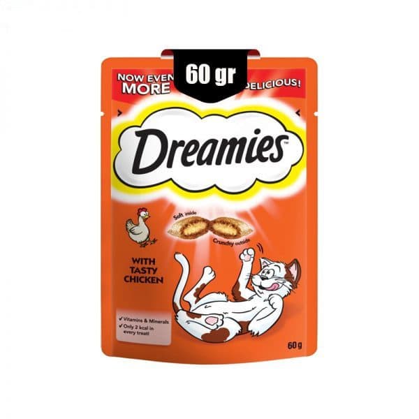 تشویقی دریمیز گربه طعم مرغ dreamies cat treats