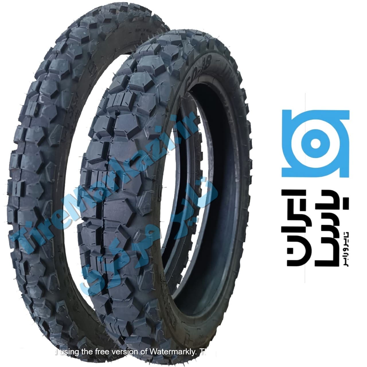 ست لاستیک ایران یاسا عقب و جلو سایز 460/18 و 300/21 طرح تریل