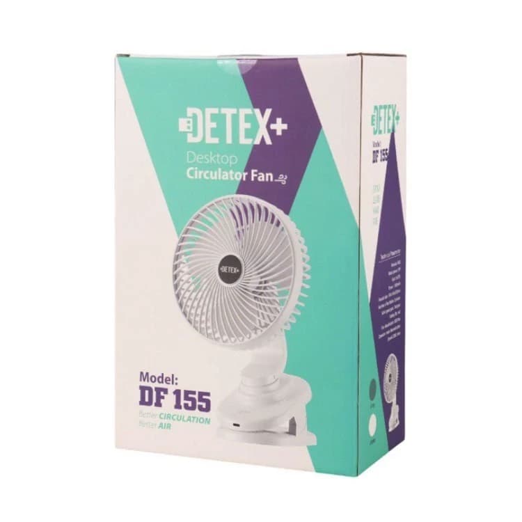 پنکه رومیزی شارژی DETEX مدل DF155 با 3 سرعت و قدرت 2000 دور در دقیقه — تصویر ۳