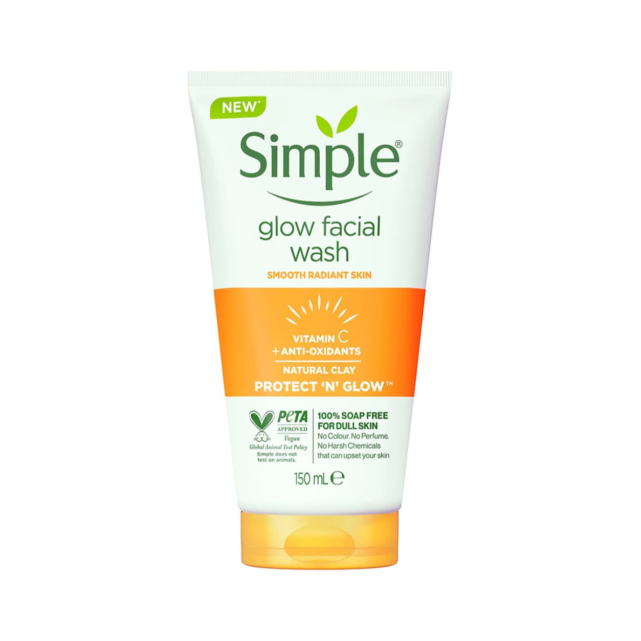ژل شستشو ویتامین سی سیمپل مدل PROTECT N GLOW