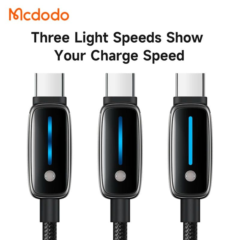 کابل شارژ سریع تایپ سی به تایپ سی 100 وات مک دودو MCDODO CA-0100 طول 120 سانتیمتر — تصویر ۳