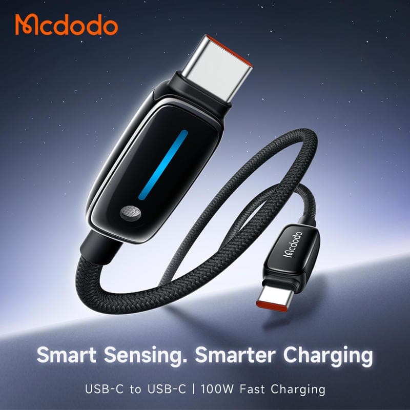کابل شارژ سریع تایپ سی به تایپ سی 100 وات مک دودو MCDODO CA-0100 طول 120 سانتیمتر — تصویر ۵