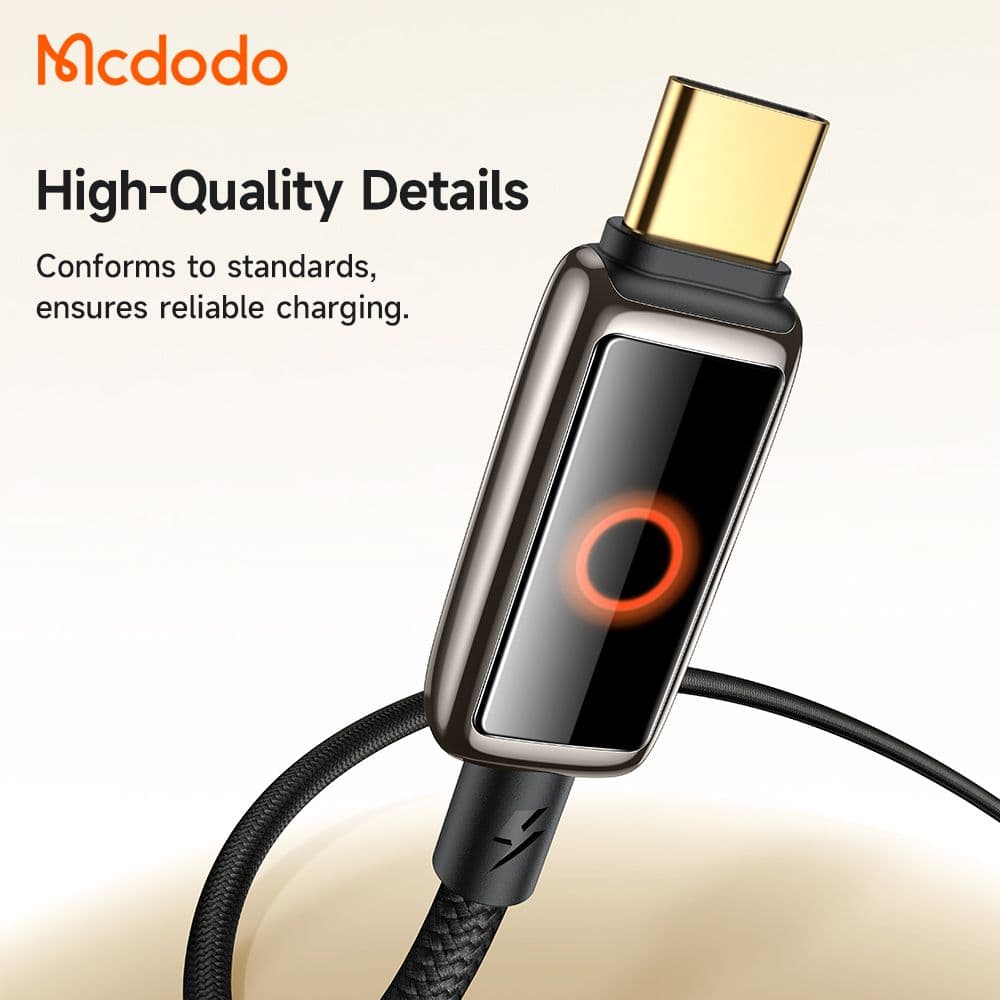 کابل شارژ سریع تایپ سی به تایپ سی 100 وات مک دودو MCDODO CA-668 طول 120 سانتیمتر — تصویر ۳