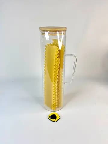بانکه پیرکس ماکارونی دسته دار گرد درب بامبو — تصویر ۴