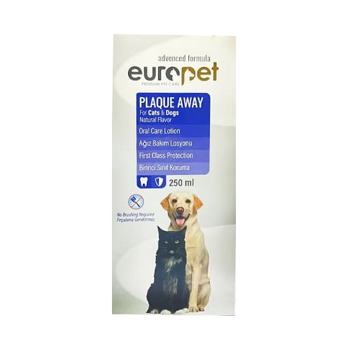 محلول دهان شویه سگ و گربه یوروپت Euro Pet حجم 250 میل — تصویر ۲