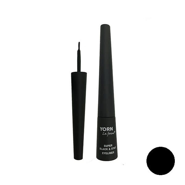 خط چشم SUPER BLACK AND STAY 01 BLACK يورن – YORN