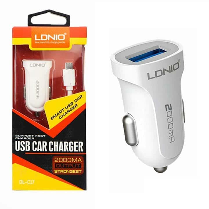 شارژر فندکی همراه کابل مدل LDNIO DL-C17