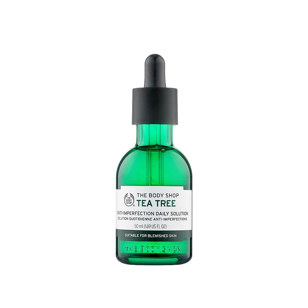 سرم آبرسان و صاف کننده و درخشان کننده پوست بادی شاپ the body shop tea tree anti-imperfection daily solution — تصویر ۲