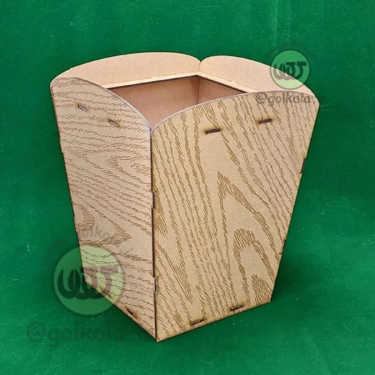 سطل چوبی برش لیزری — تصویر ۳