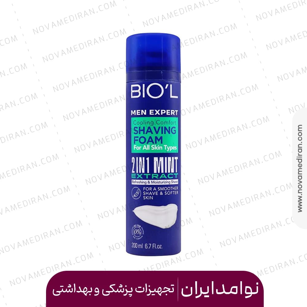 فوم اصلاح مردانه حاوی عصاره نعناع بیول ۲۰۰ میل