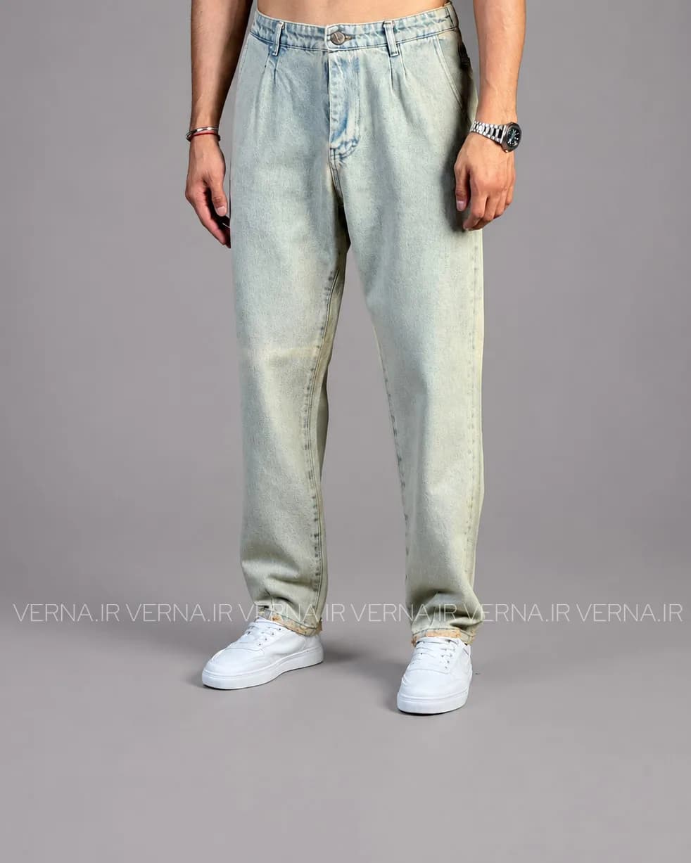 شلوار مام مردانه جین کمرکش ZARA 0211