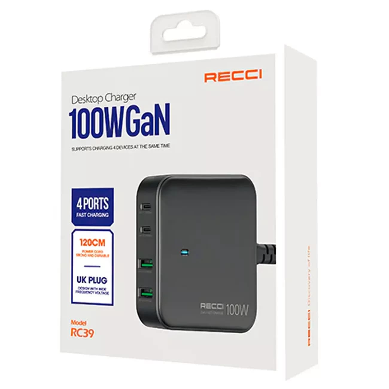 شارژر رومیزی 100وات رسی Recci RC39E — تصویر ۶