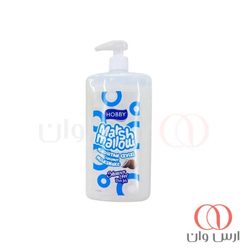 شامپو بدن هوبی Hobby مدل Marshmallow حاوی روغن نارگیل 1000 میل