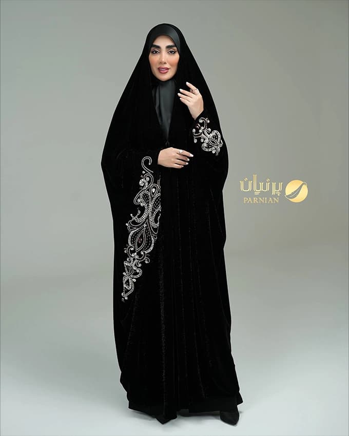 چادر عربی مخمل جده جواهردوزی افسانه