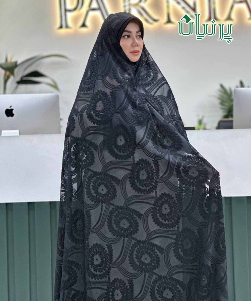 چادر قواره گیپور مخمل گل برجسته 8